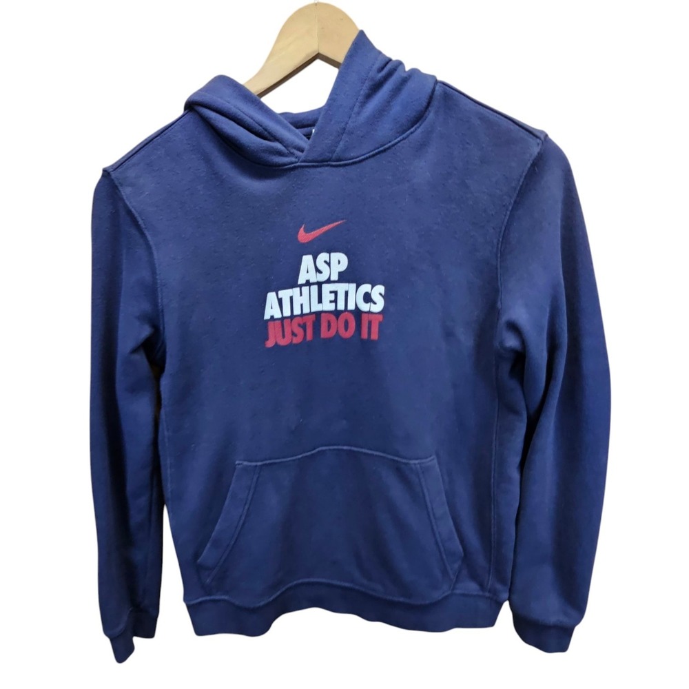 Nike ASP Athletics‎ Just Do It Hoodie Navy Boys XL